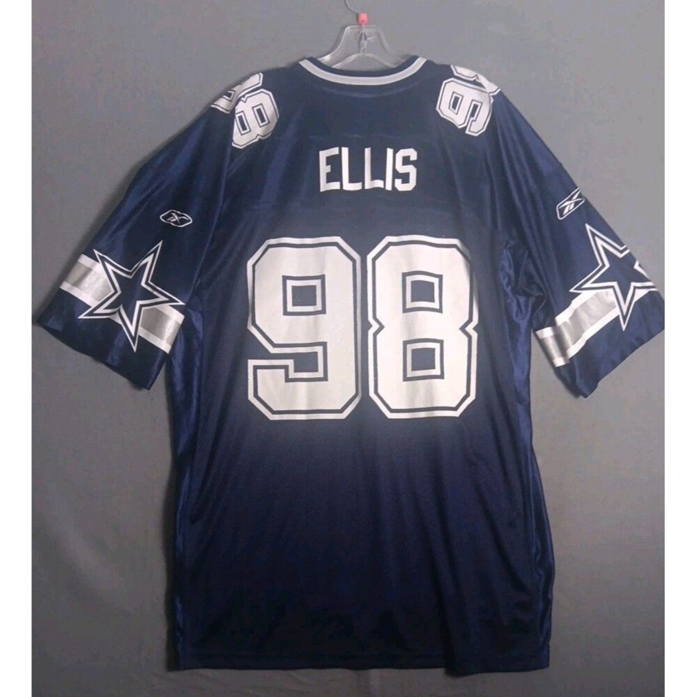 Reebok NFL Dallas Cowboys Greg Ellis 98 Jersey Mens XXL Navy Blue Vintage EUC